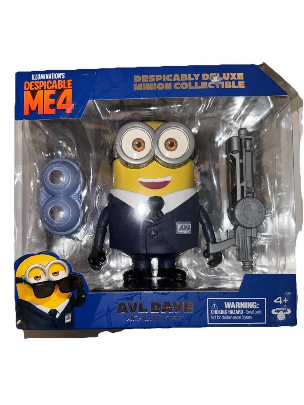 Despicable Me 4 AVL Dave Minion Deluxe Collectible Action Figure Moose Toys 5.5"